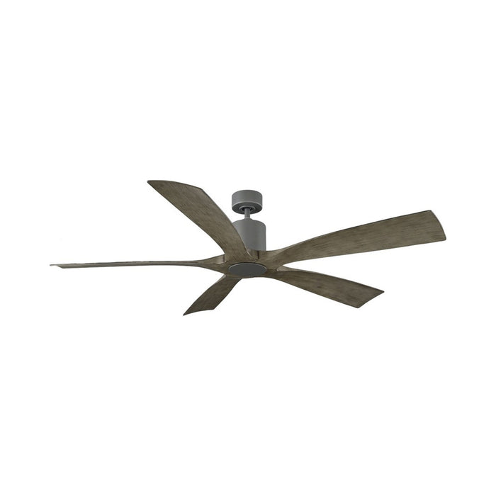 Aviator 5 Smart Ceiling Fan in Graphite/Weathered Gray.