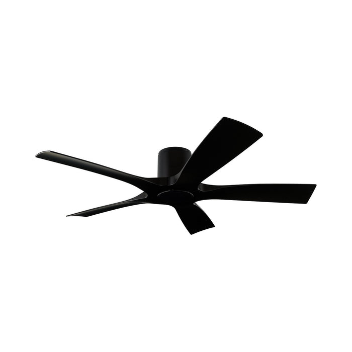 Aviator Smart Flush Mount Ceiling Fan in Matte Black.
