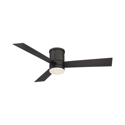 Axis LED Flush Mount Ceiling Fan in 52-Inch/Bronze.