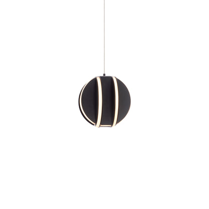 Carillion LED Pendant Light in Black (1-Light).