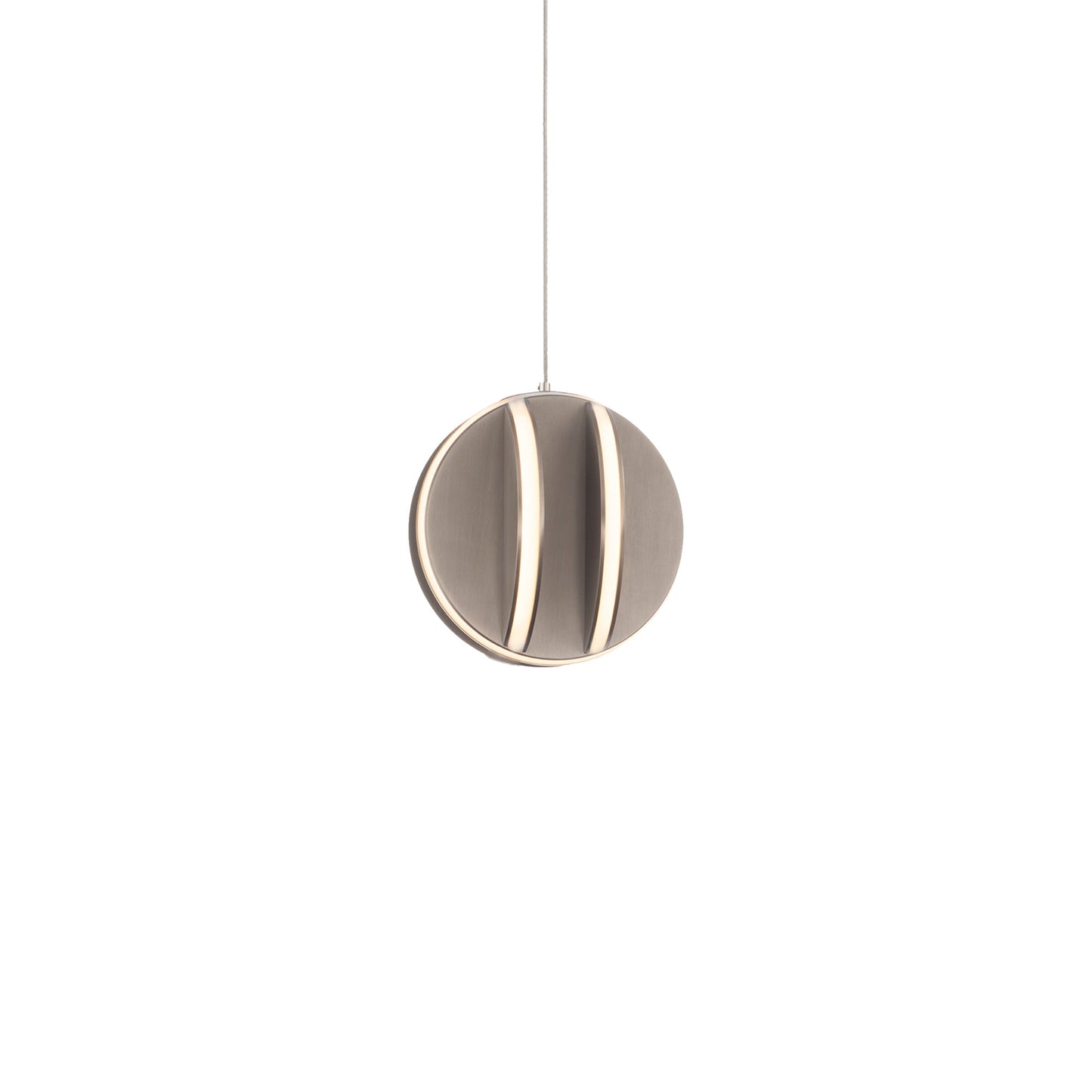 Carillion LED Pendant Light in Brushed Nickel (1-Light).