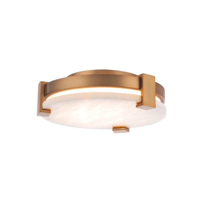 Catalonia LED Flush Mount Ceiling Light in Aged Brass (Small).