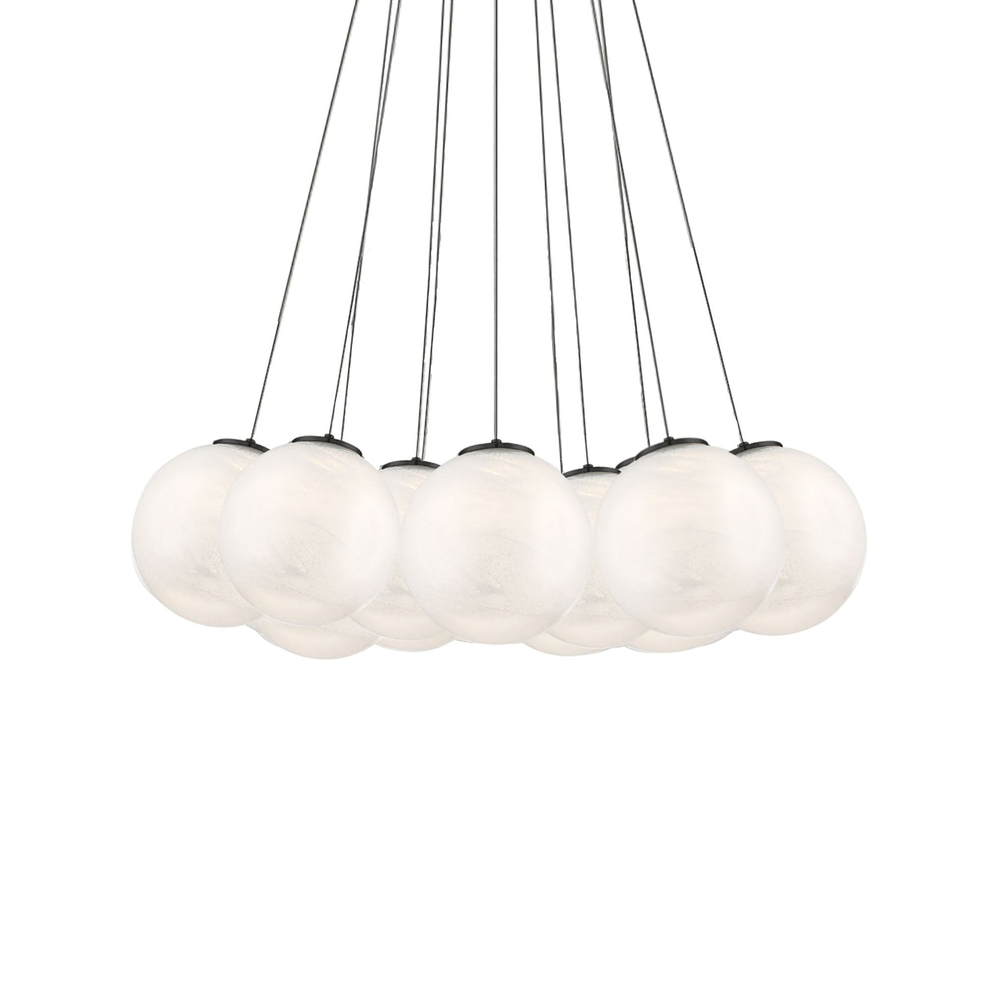 Cosmic Crystal Multi-Light LED Pendant Light in Black (12-Light).