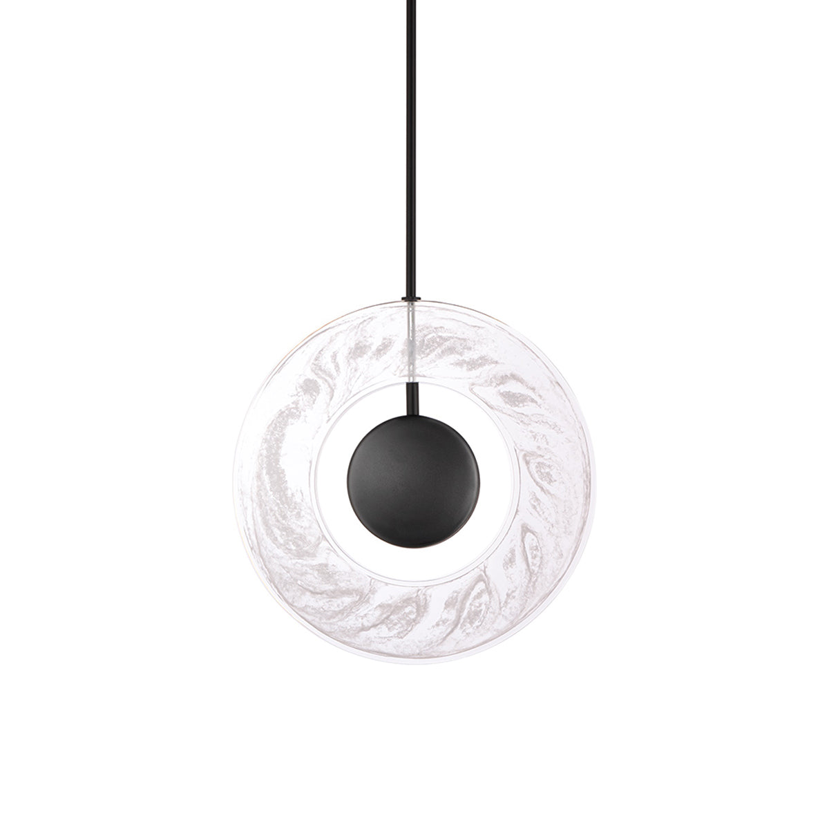Cymbal LED Pendant Light in Black.