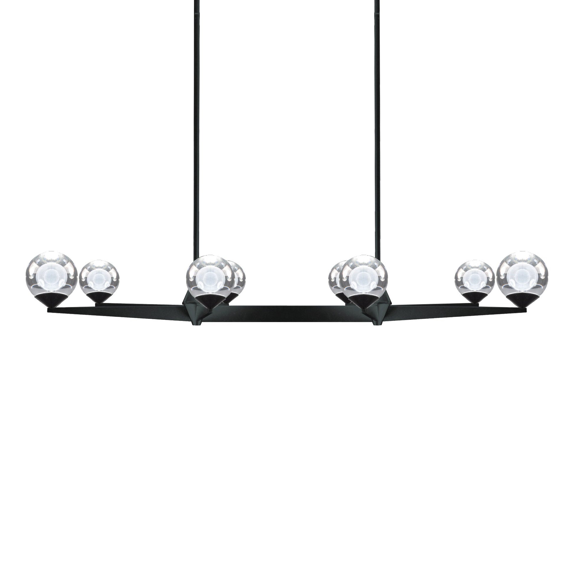 Double Bubble LED Chandelier in Black (8-Light).