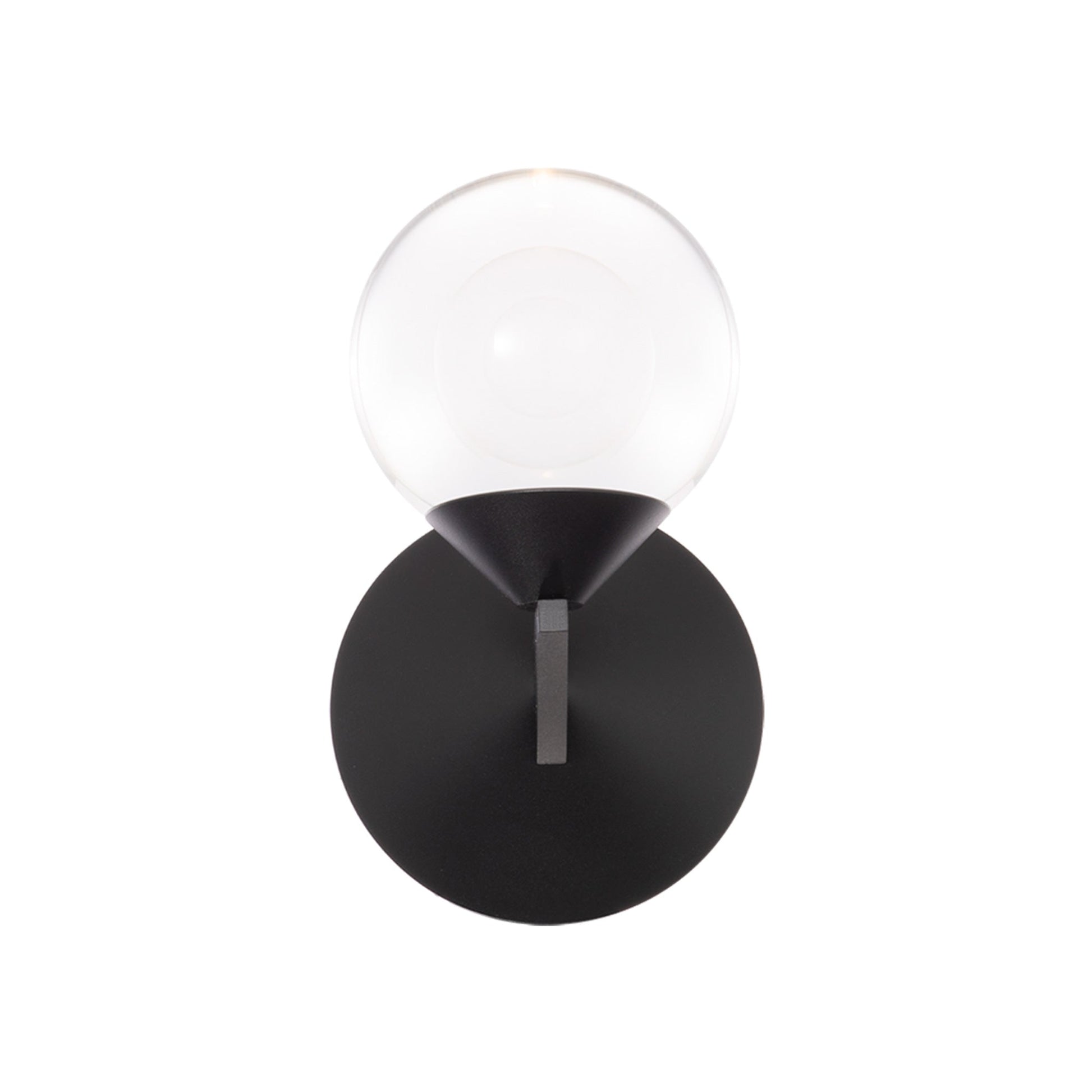 Double Bubble LED Wall Light in Black (1-Light).