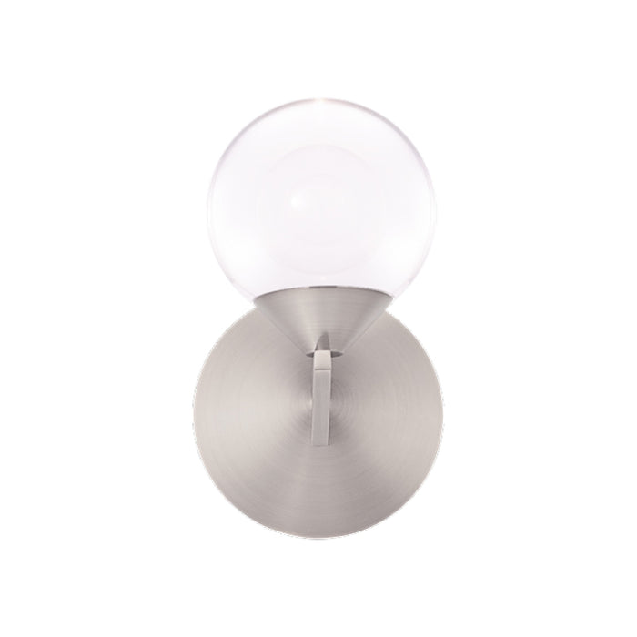 Double Bubble LED Wall Light in Satin Nickel (1-Light).