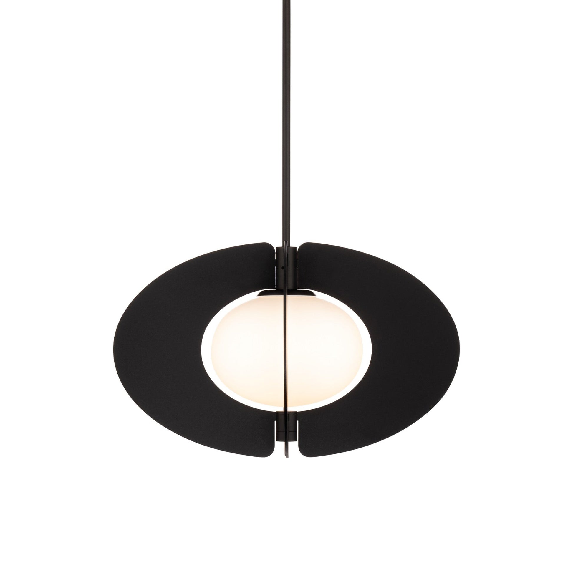 Echelon LED Pendant Light in Black (16-Inch).