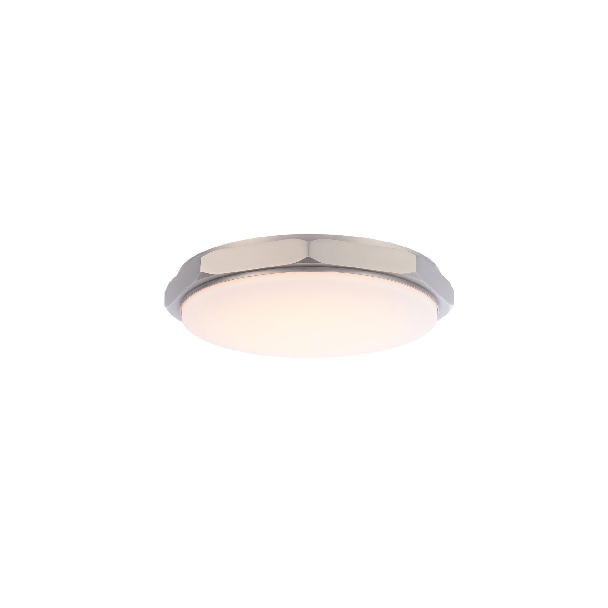 Grommet LED Flush Mount Ceiling Light in Brushed Nickel (Large).