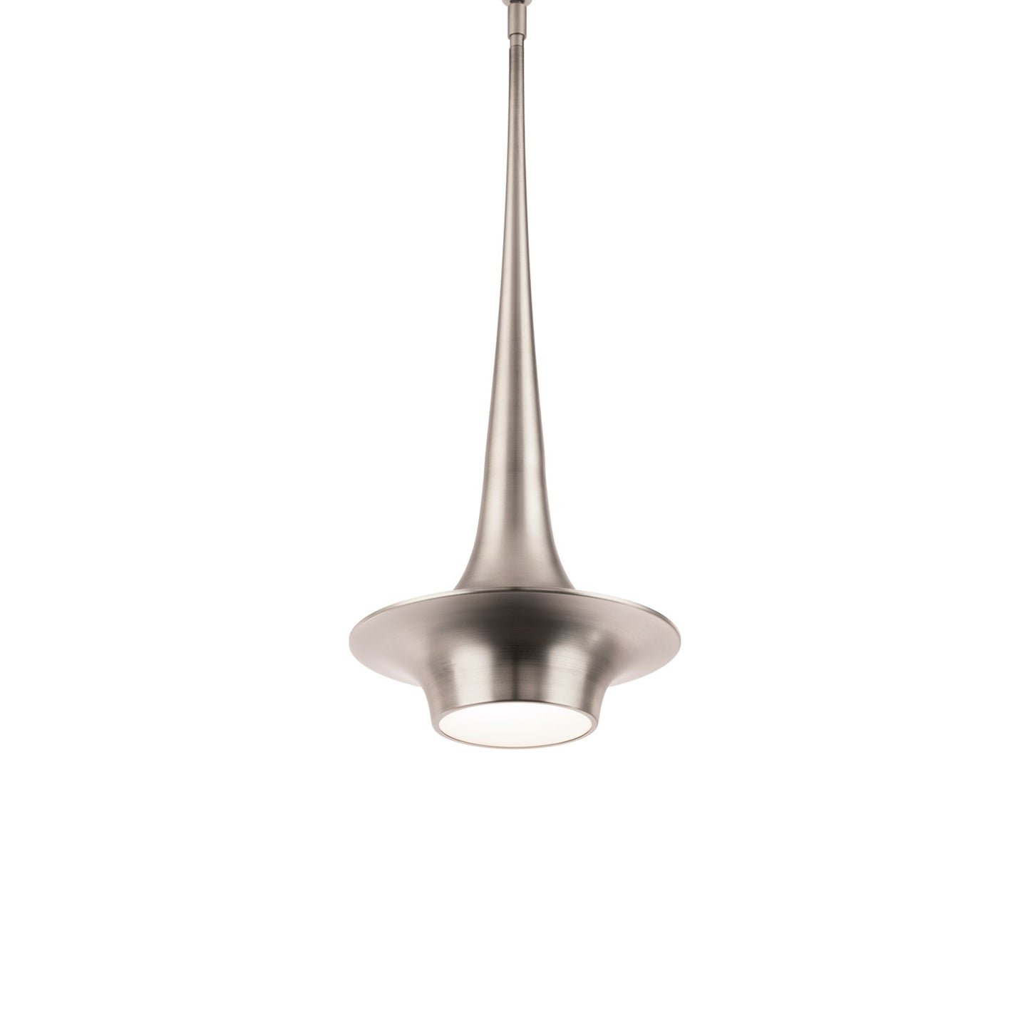 Hugo LED Mini Pendant Light in Brushed Nickel.