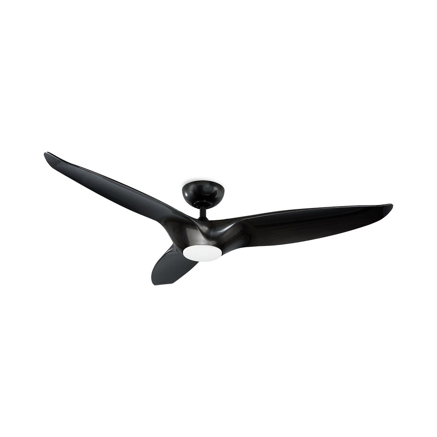 Morpheus III Downrod LED Ceiling Fan in Gloss Black.