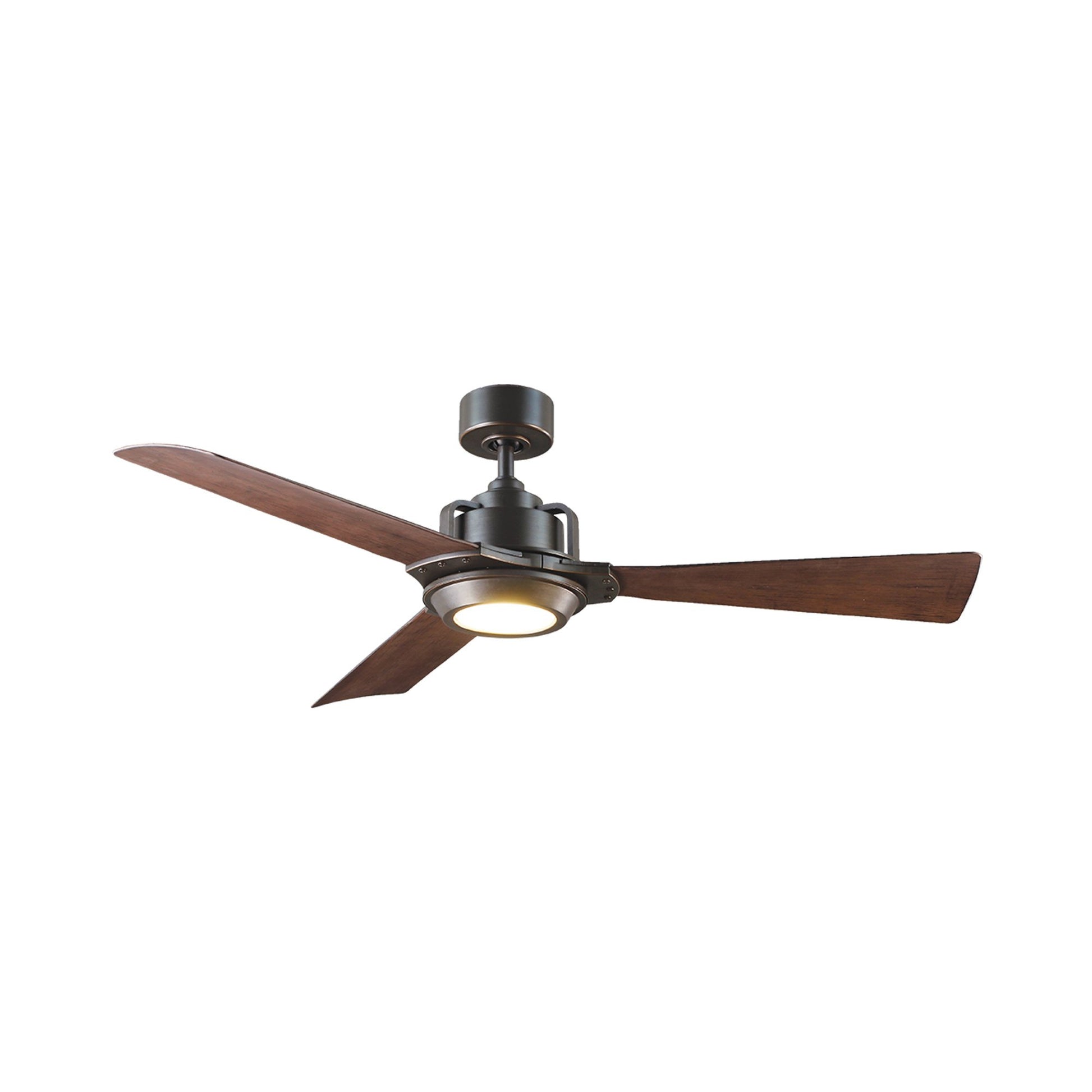 Osprey Downrod LED Ceiling Fan in Oil Rubbed Bronze/Dark Walnut.
