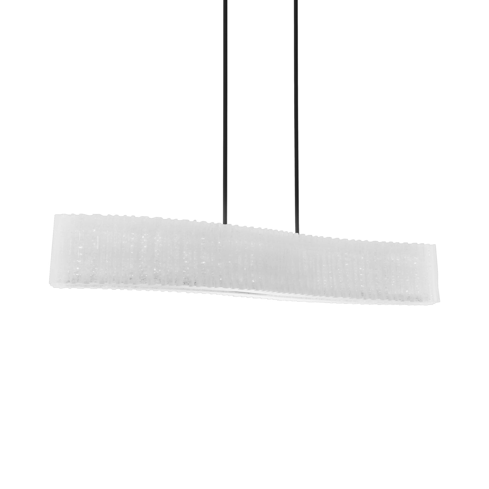 Rhiannon Rectangular LED Chandelier in Black.