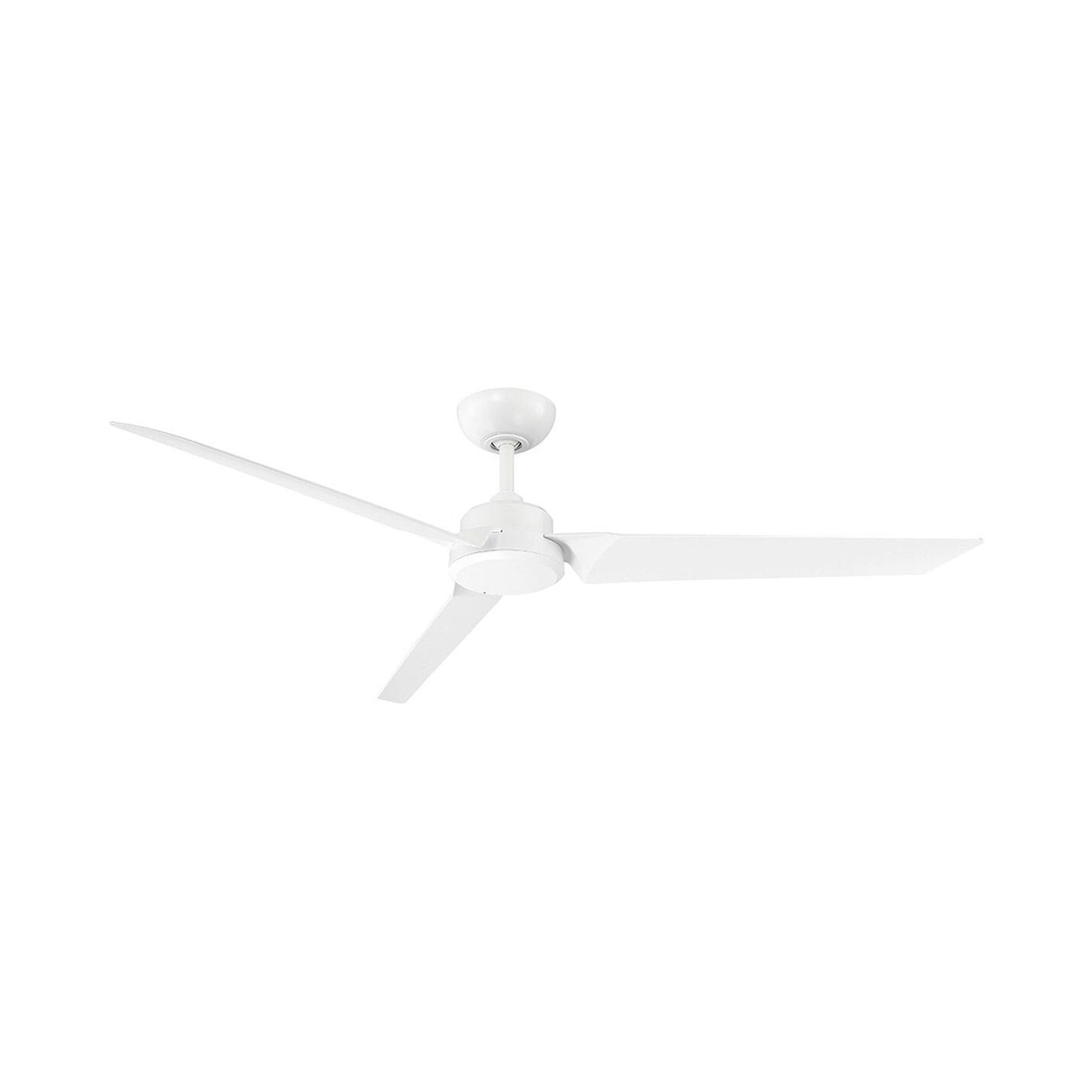 Roboto Smart Ceiling Fan in 62-Inch/Matte White.