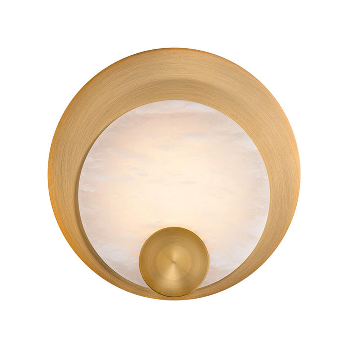 Rowlings LED Wall Light in Aged Brass.