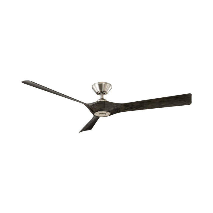 Torque Outdoor LED Ceiling Fan in Brushed Nickel/Ebony (58-Inch).