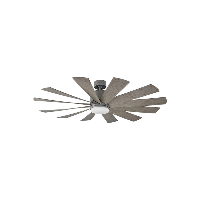 Windflower Smart LED Ceiling Fan in 60-Inch/Graphite/Weathered Gray.