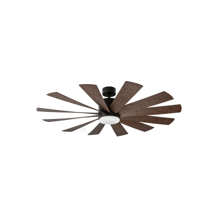 Windflower Smart LED Ceiling Fan in 60-Inch/Oil Rubbed Bronze/Dark Walnut.