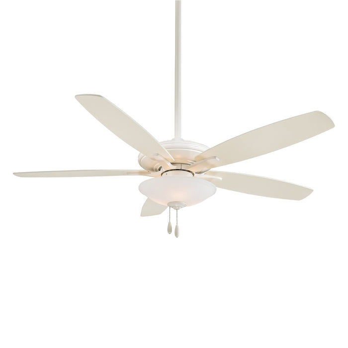 Mojo Ceiling Fan in Bone White / Frosted White/Incandescent.