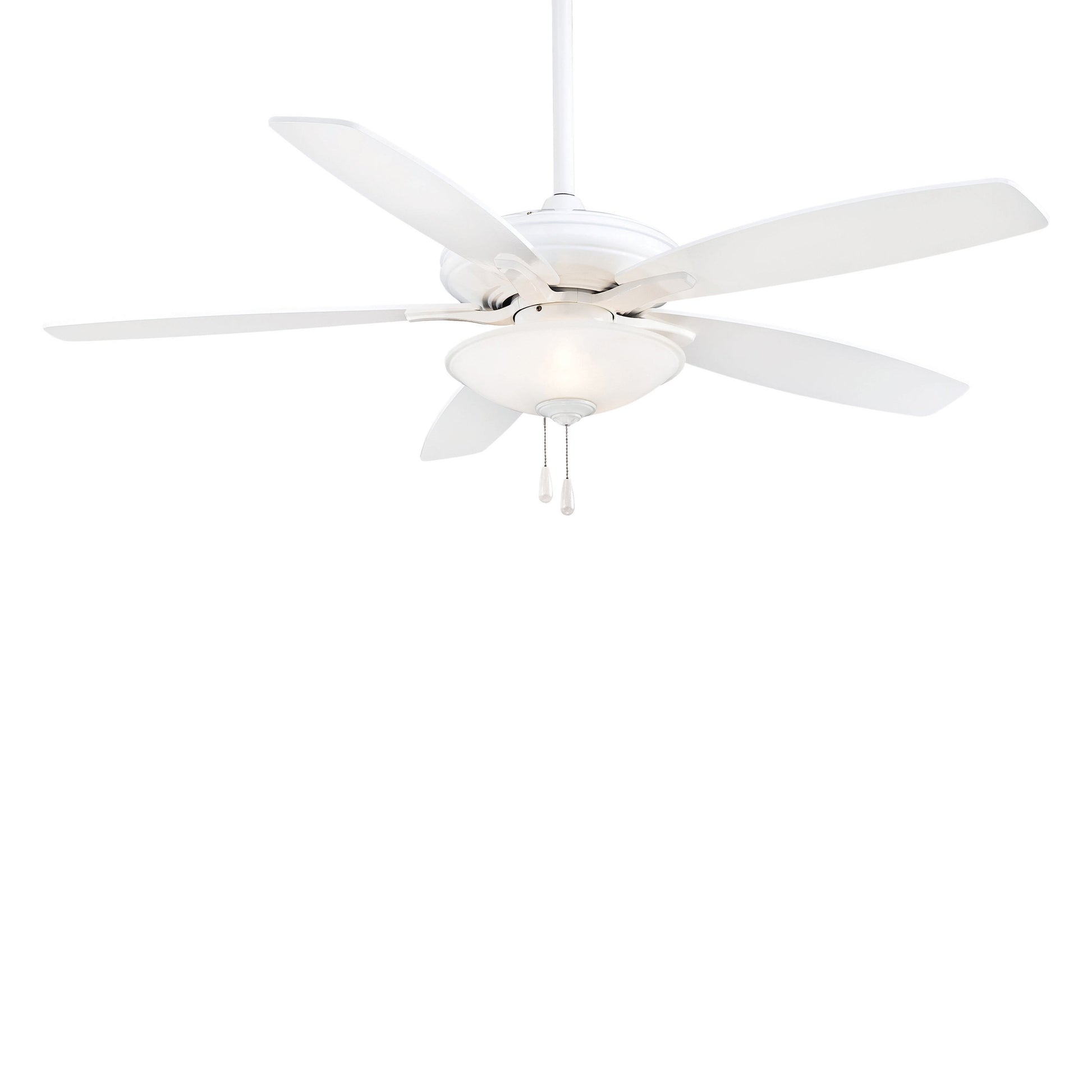 Mojo Ceiling Fan in White / Frosted White/LED.