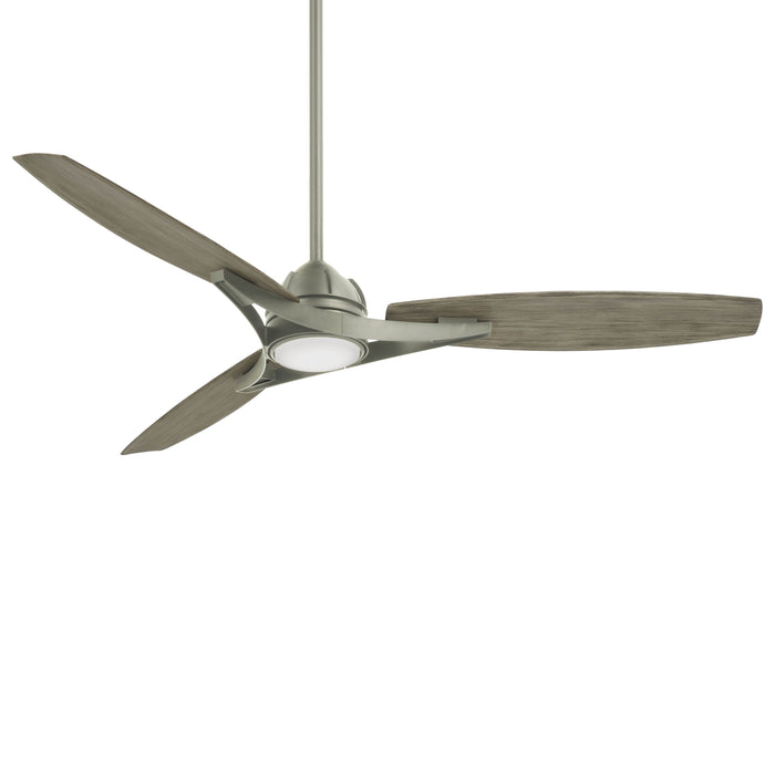 Molino LED Outdoor Ceiling Fan in Burnished Nickel.