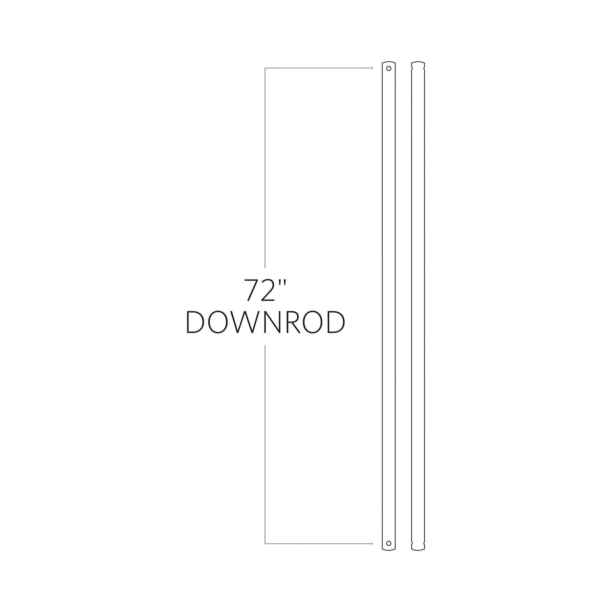 72-Inch Downrod - line drawing.