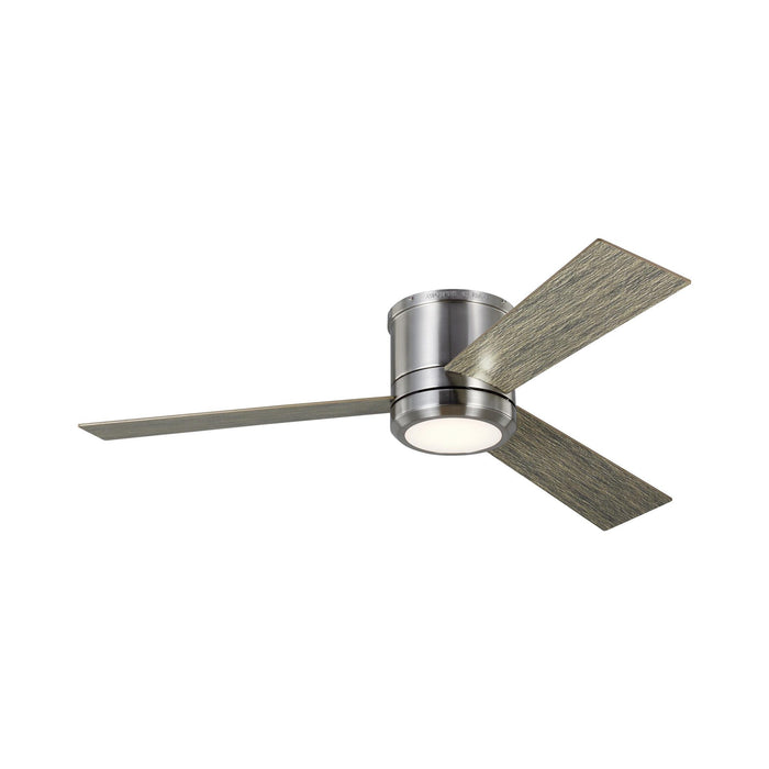 Clarity Max LED Ceiling Fan in Brushed Steel/Silver.
