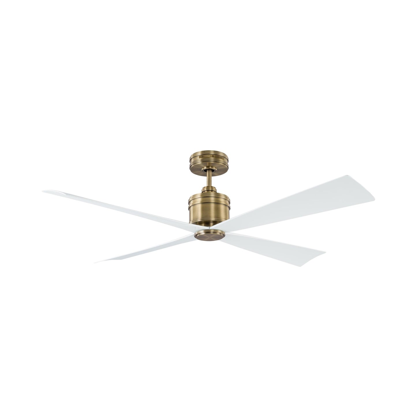 Launceton Ceiling Fan in Hand-Rubbed Antique Brass.