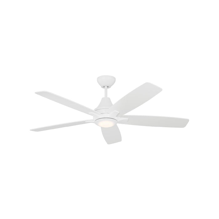 Lowden Indoor / Outdoor LED Ceiling Fan in Matte White/Matte White (52-Inch).
