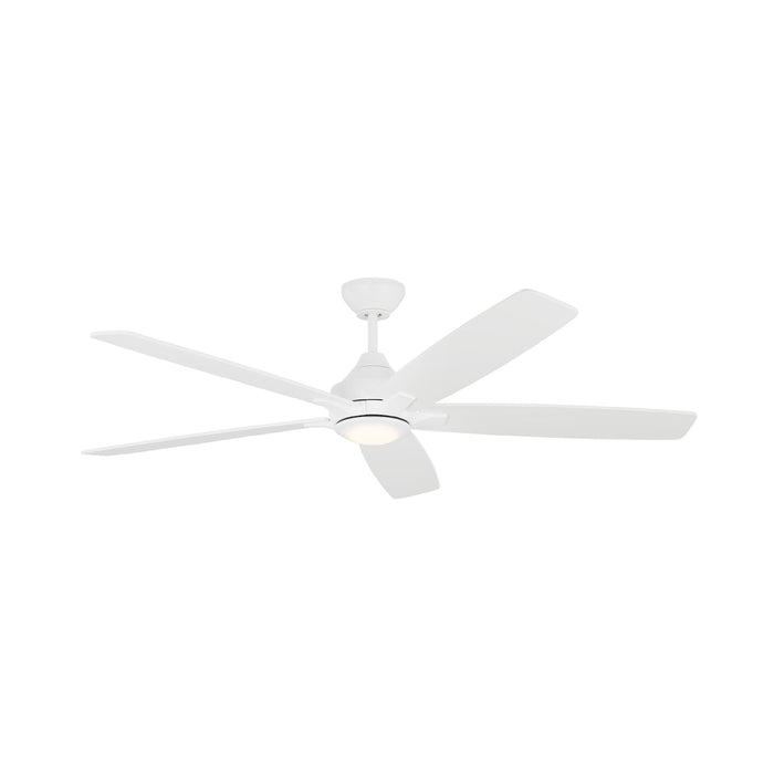 Lowden Indoor / Outdoor LED Ceiling Fan in Matte White/Matte White (60-Inch).