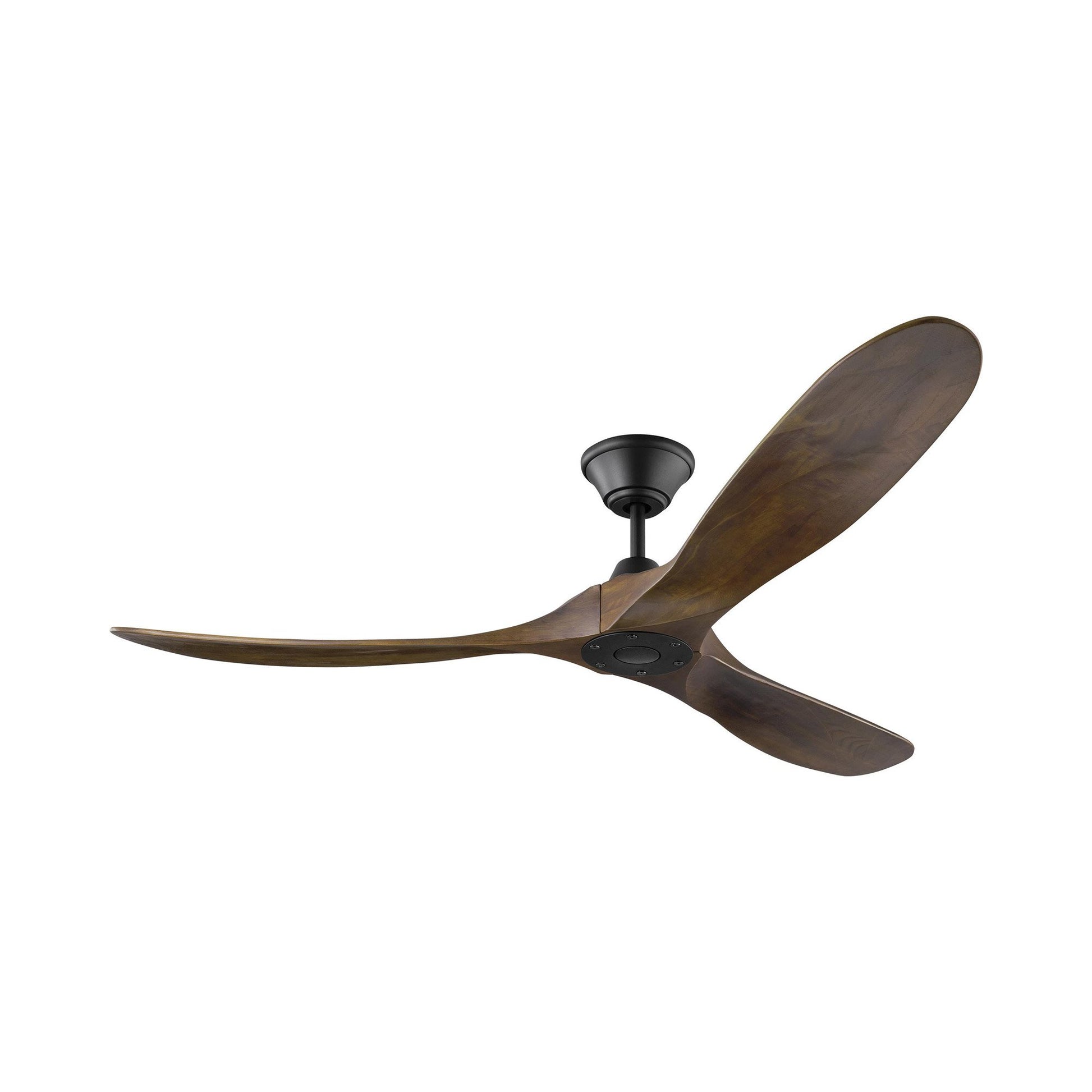 Maverick Ceiling Fan in Matte Black/Dark Walnut.