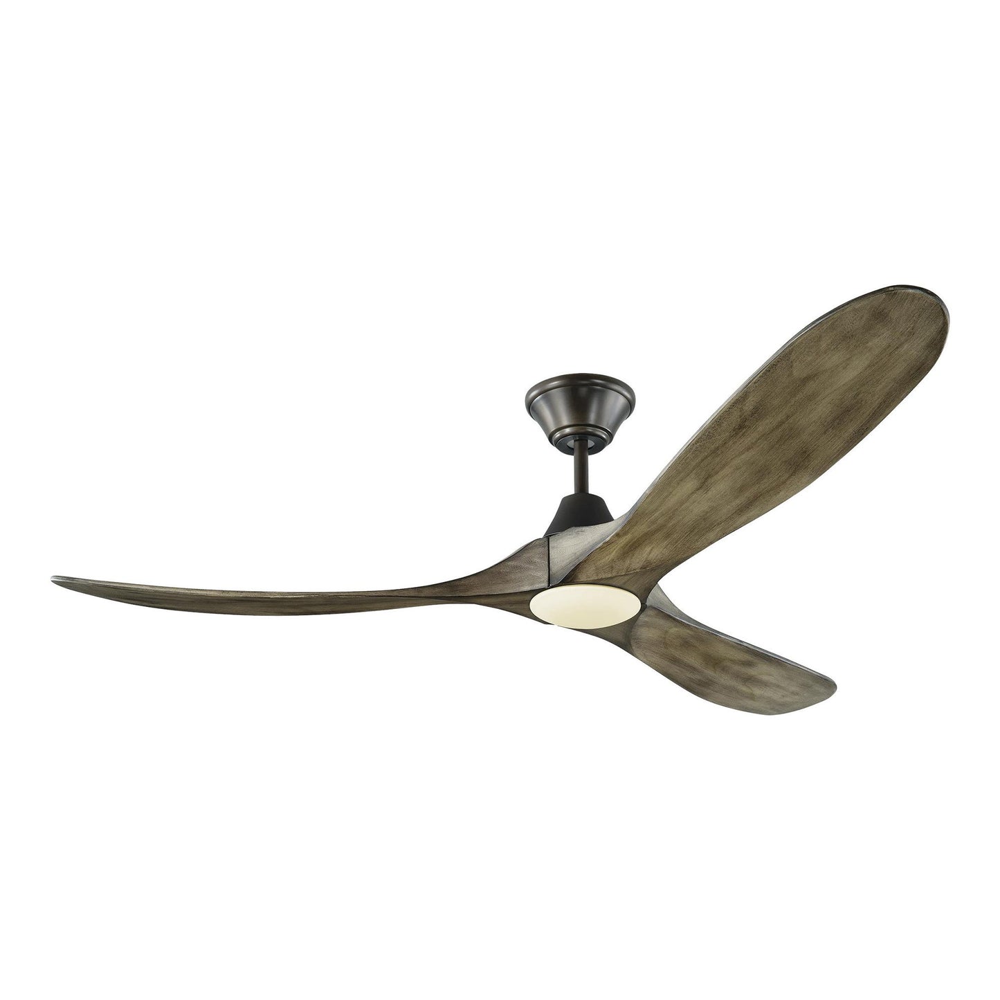 Maverick II Ceiling Fan in Aged Pewter/Light Grey Weathered Oak (60-Inch).