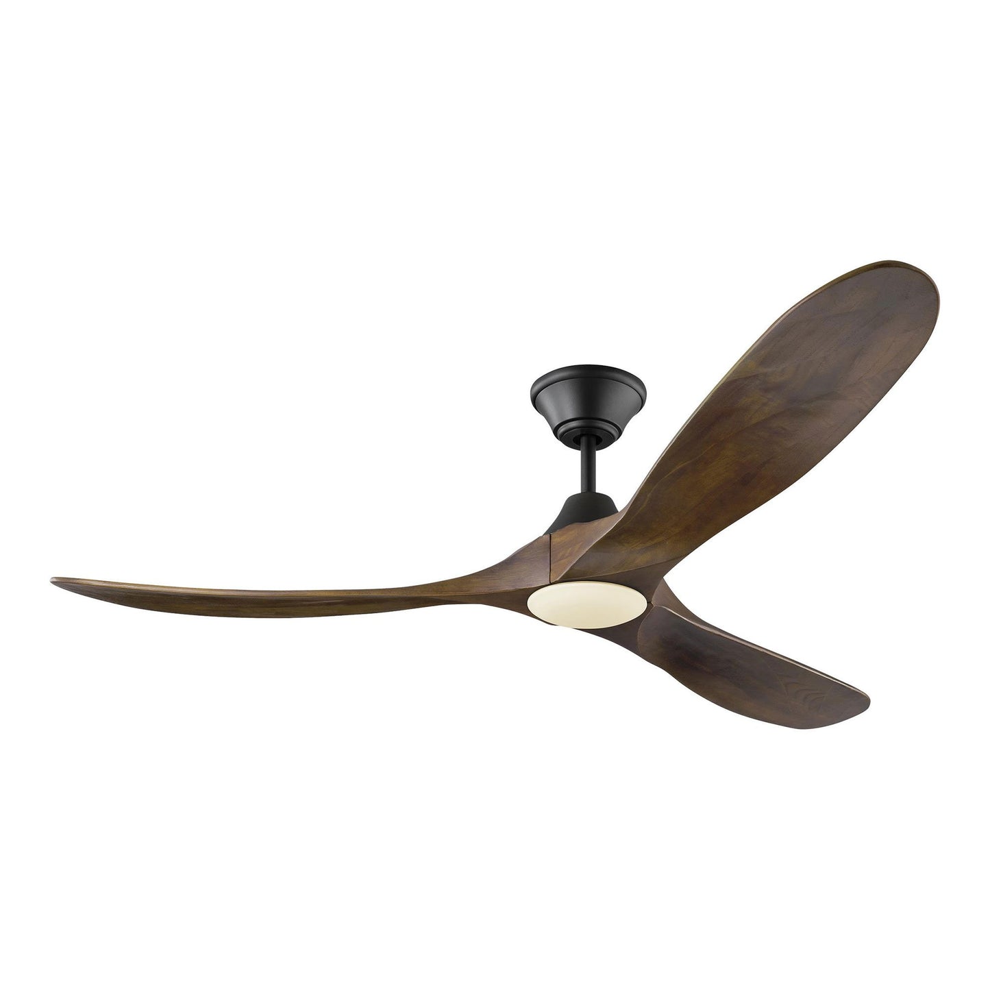 Maverick II Ceiling Fan in Matte Black/Dark Walnut (60-Inch).