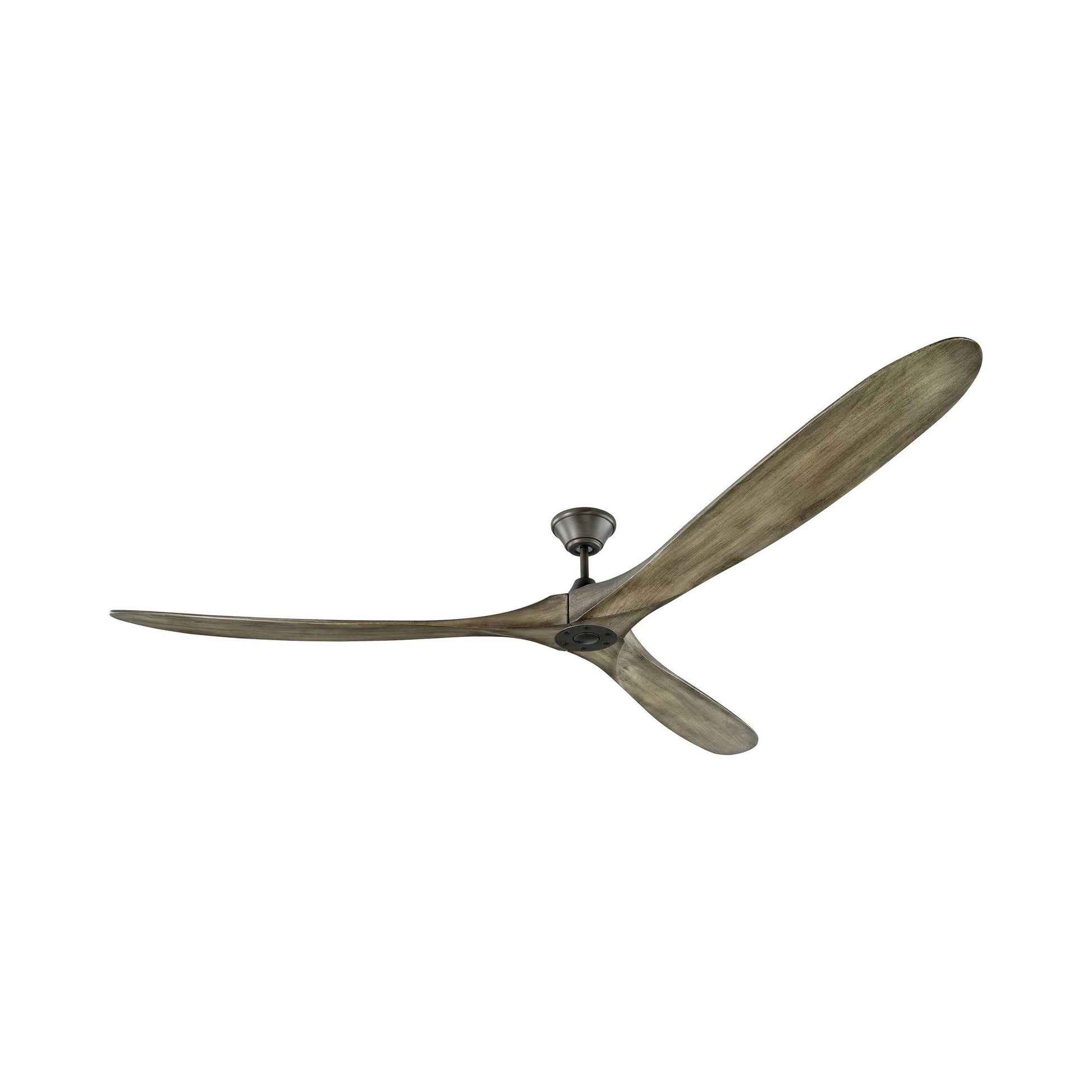 Maverick Super Max Ceiling Fan in Aged Pewter/Light Grey Weathered Oak.