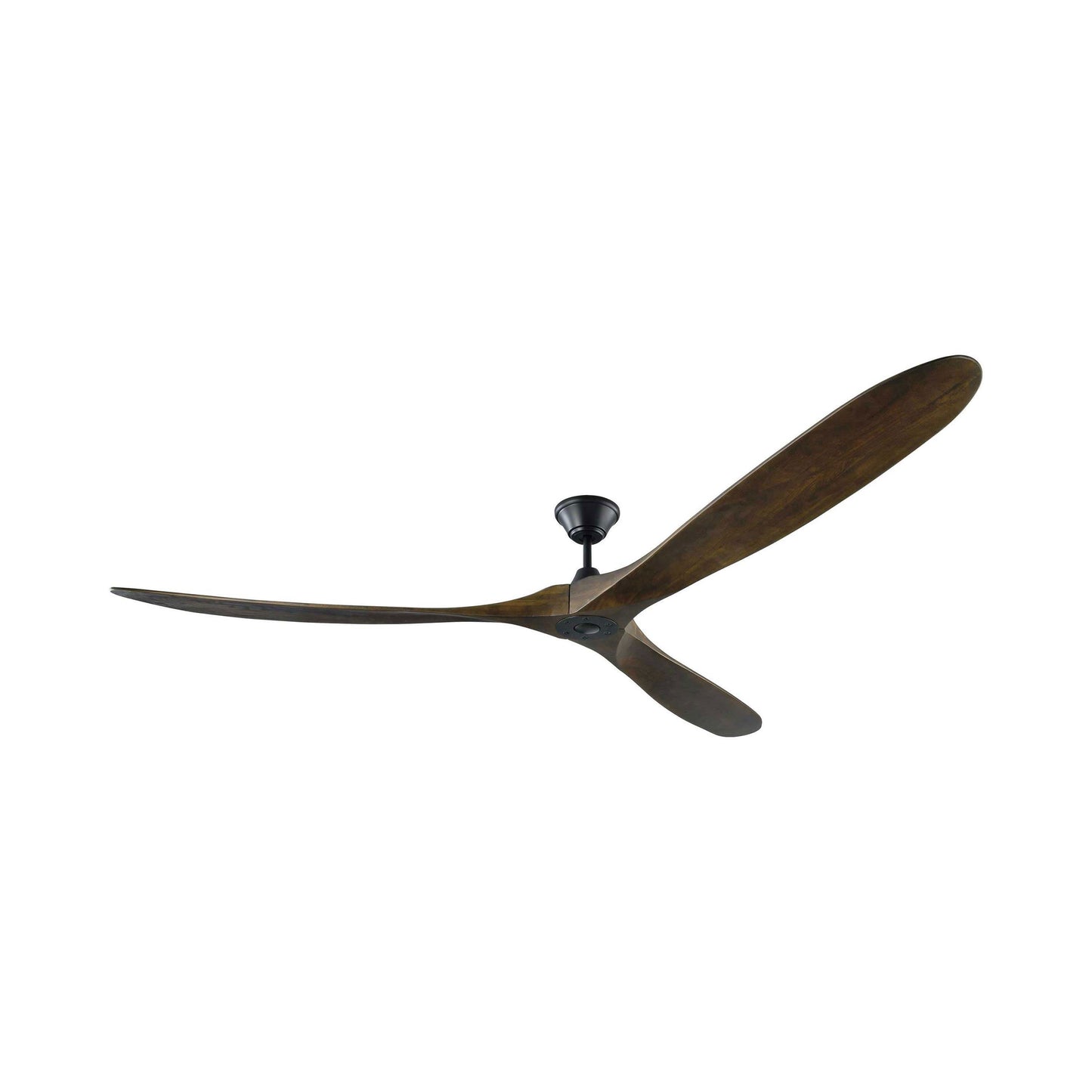 Maverick Super Max Ceiling Fan in Matte Black/Dark Walnut.