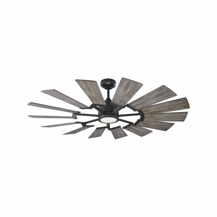 Prairie LED Ceiling Fan in Aged Pewter (52-Inch).