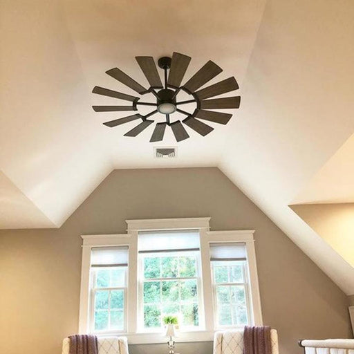 Prairie LED Ceiling Fan in living room.