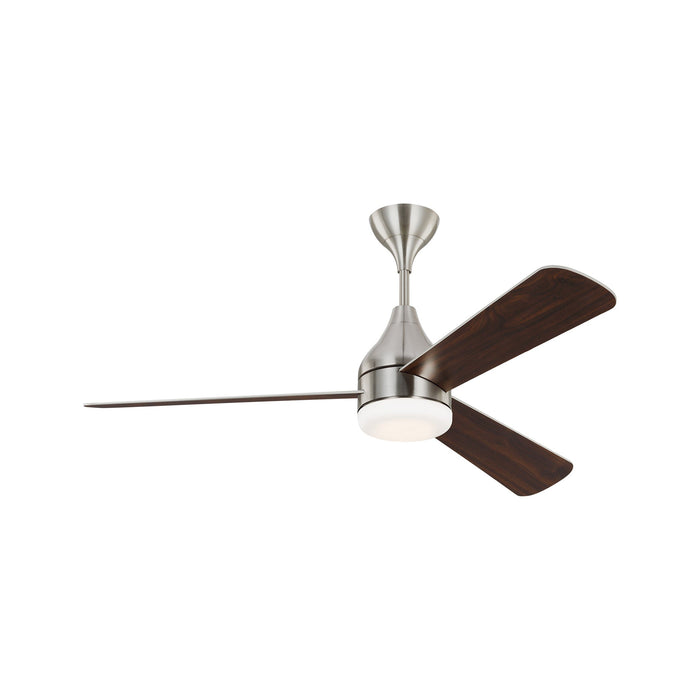 Streaming Indoor / Outdoor LED Ceiling Fan in Brushed Steel (52-Inch).