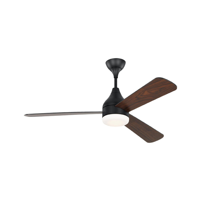 Streaming Indoor / Outdoor LED Ceiling Fan in Midnight Black (52-Inch).