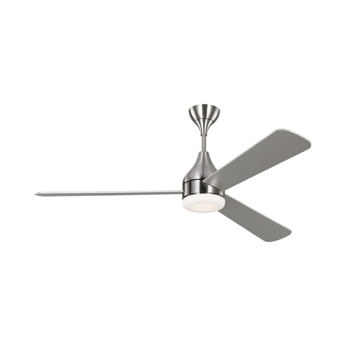 Streaming Indoor / Outdoor LED Ceiling Fan in Brushed Steel (60-Inch).