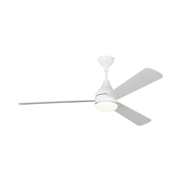Streaming Indoor / Outdoor LED Ceiling Fan in Matte White (60-Inch).