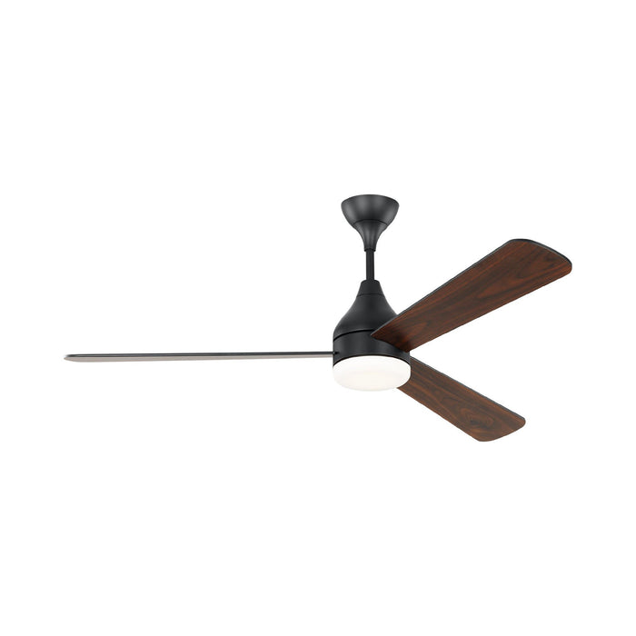 Streaming Indoor / Outdoor LED Ceiling Fan in Midnight Black (60-Inch).