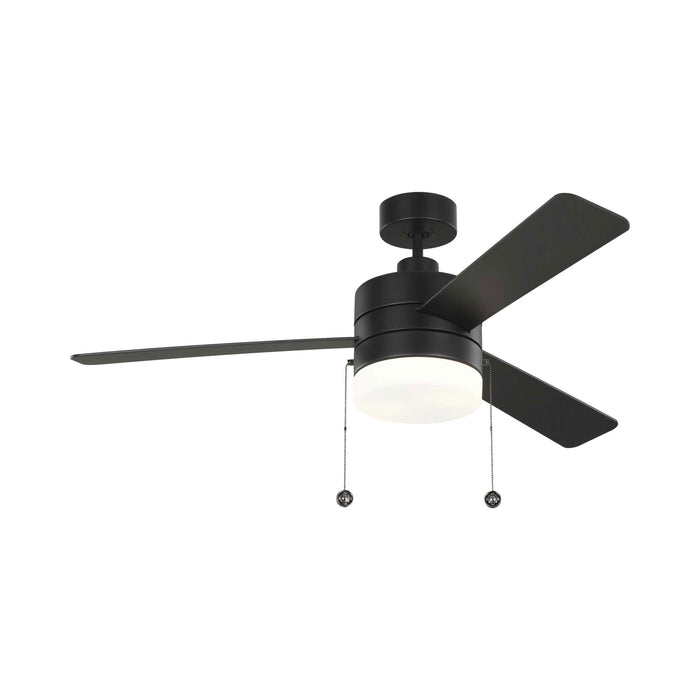 Syrus LED Ceiling Fan in Midnight Black.
