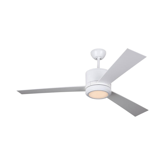 Vision LED Ceiling Fan in Matte White (52-Inch).