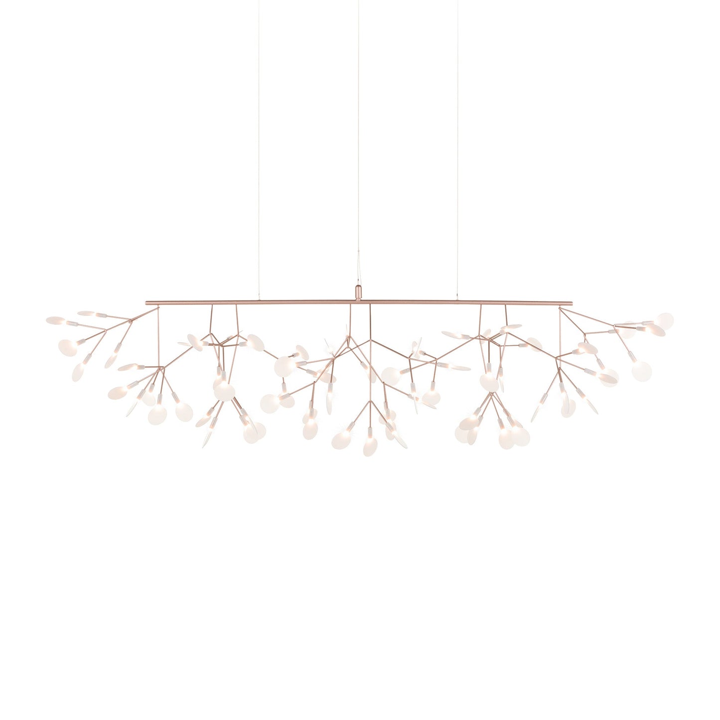 Heracleum III LED Linear Pendant Light in Copper.