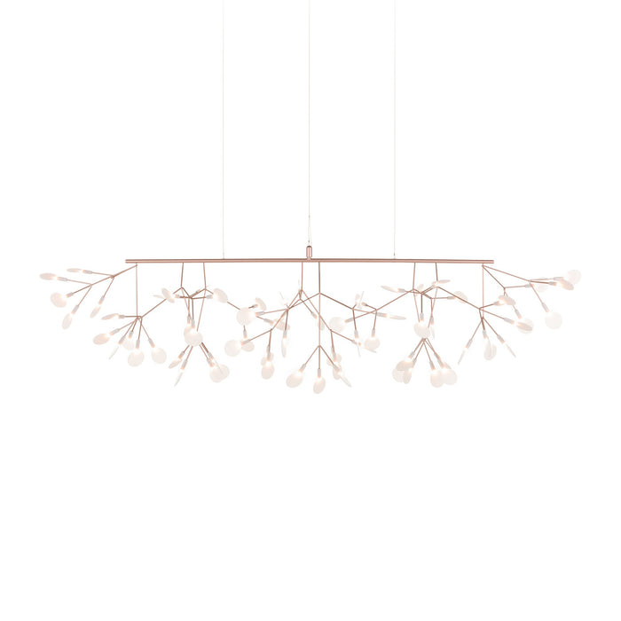 Heracleum III LED Linear Pendant Light in Copper.