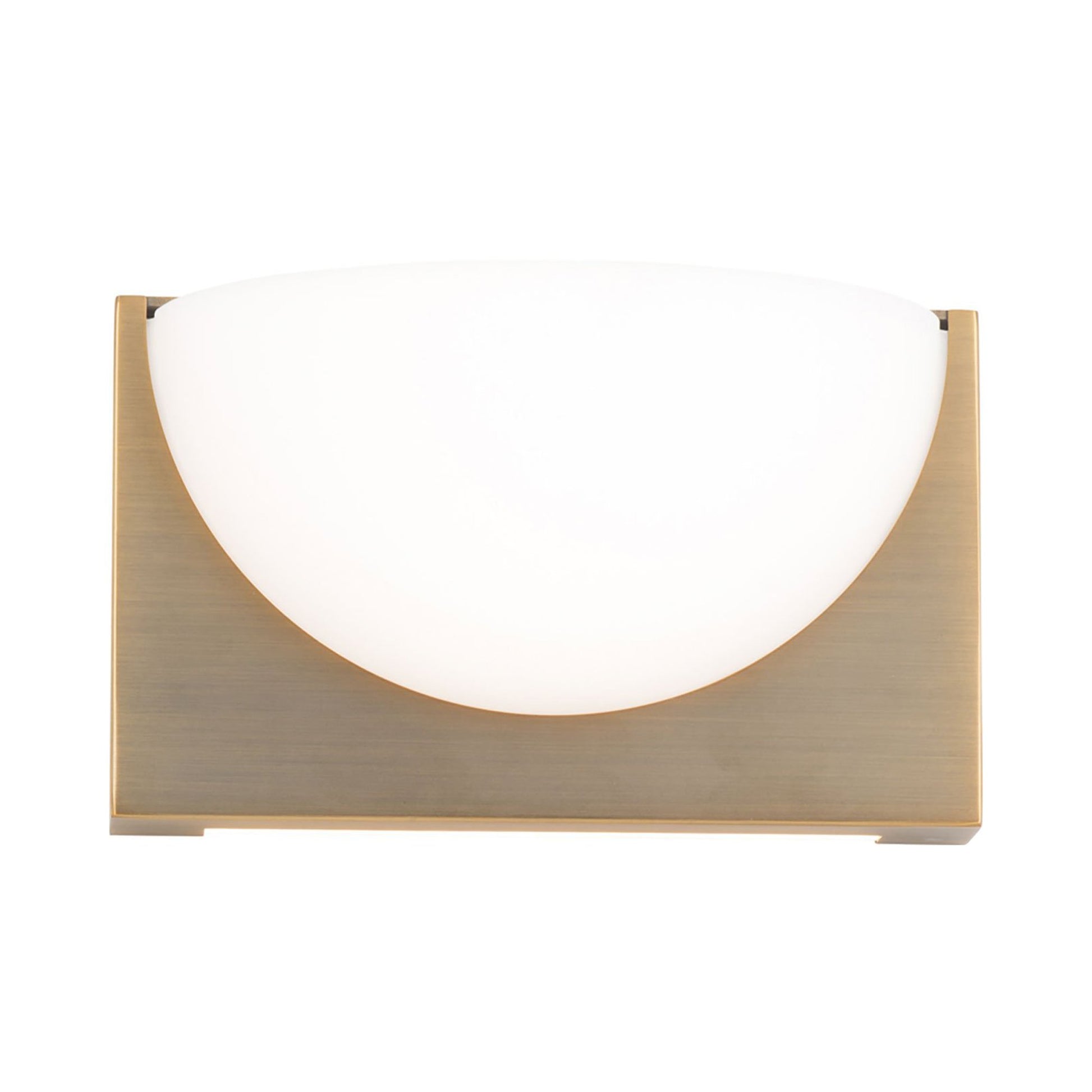 Mylie LED Bath Wall Light in Aged Brass.