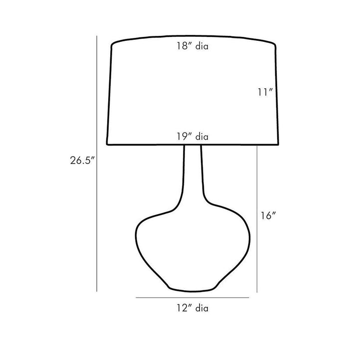Nash Table Lamp - line drawing.