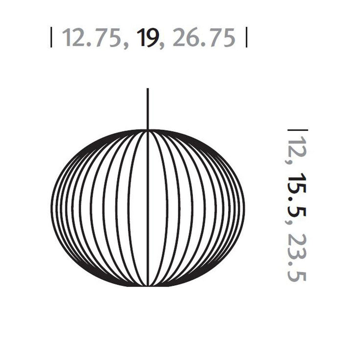 Nelson® Ball Bubble Pendant Light in Line Drawing