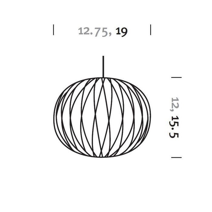 Nelson® Ball Crisscross Bubble Pendant Light in Line Drawing